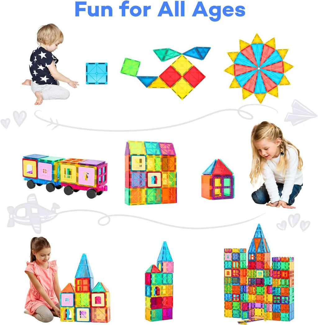 Anbalulu 30 Pieces Magnetic Building Tiles,Magnet Building Set,Magnetic Blocks, 3D STEM Stacking Toys, Magnets Toy for Kids Boys Girls