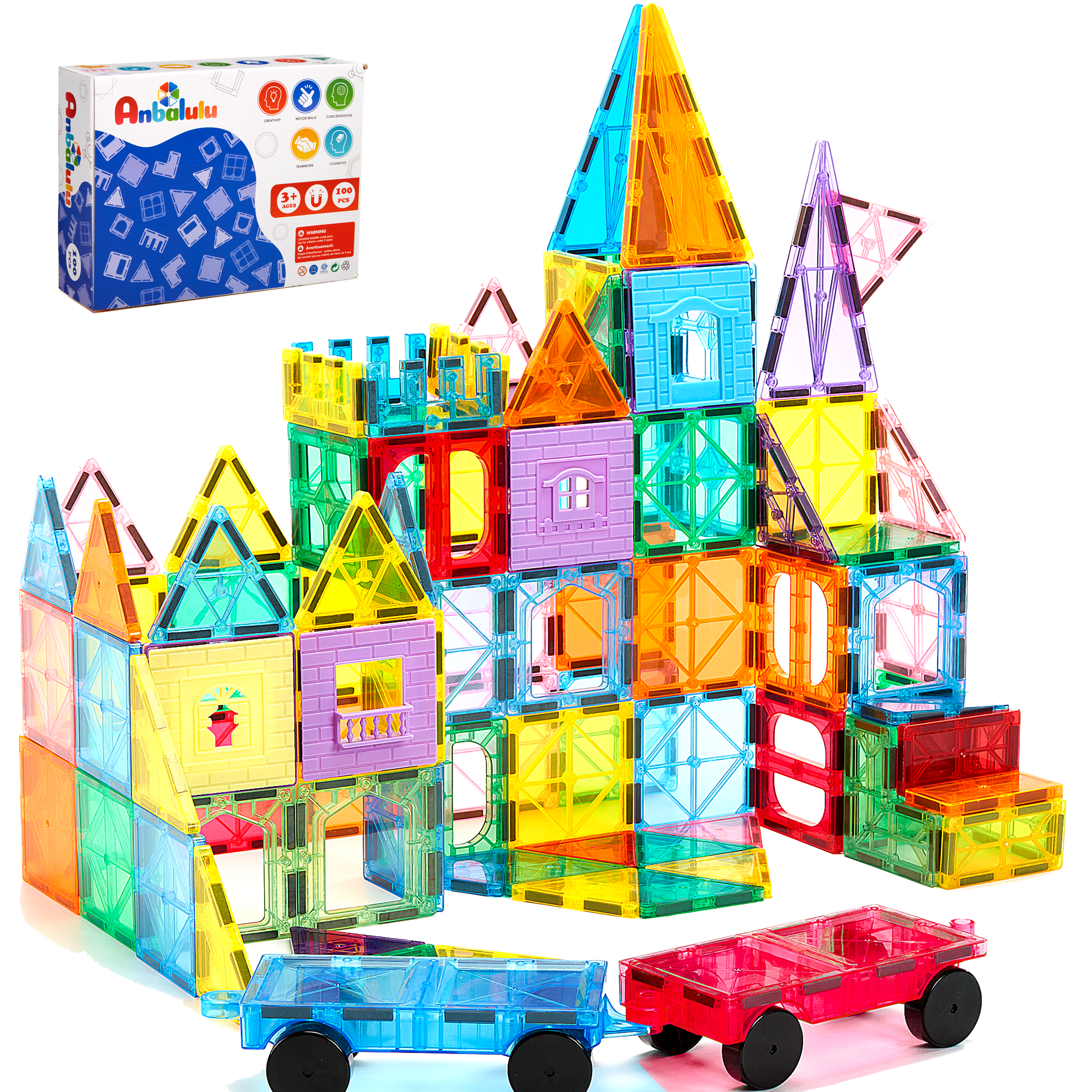 Anbalulu｜20 Pcs Magnetic Building Tiles Set